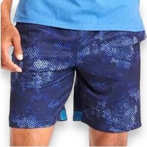 All In Motion Training Shorts blue print